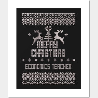 Merry Christmas ECONOMICS TEACHER Posters and Art